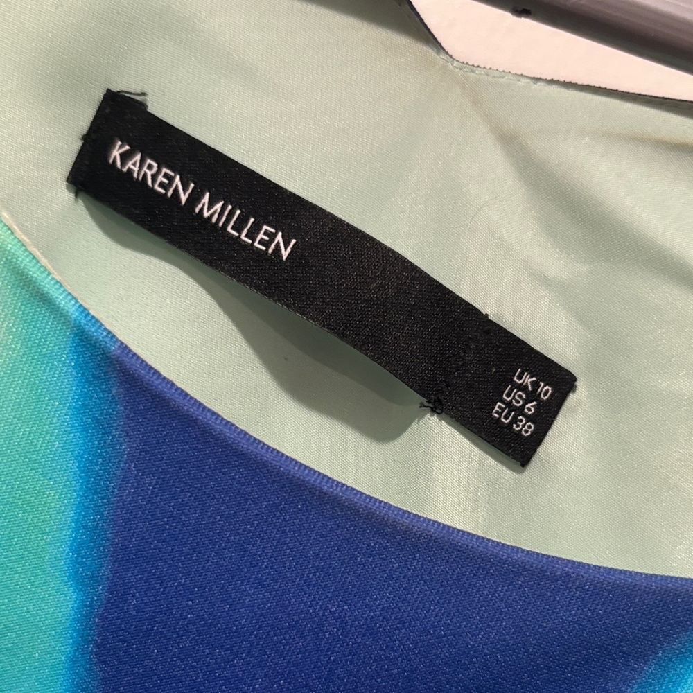 Karen Millen Teal and Navy Dress